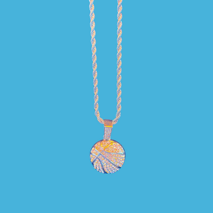 Gold Silver Color Necklace with Emblem Pendant