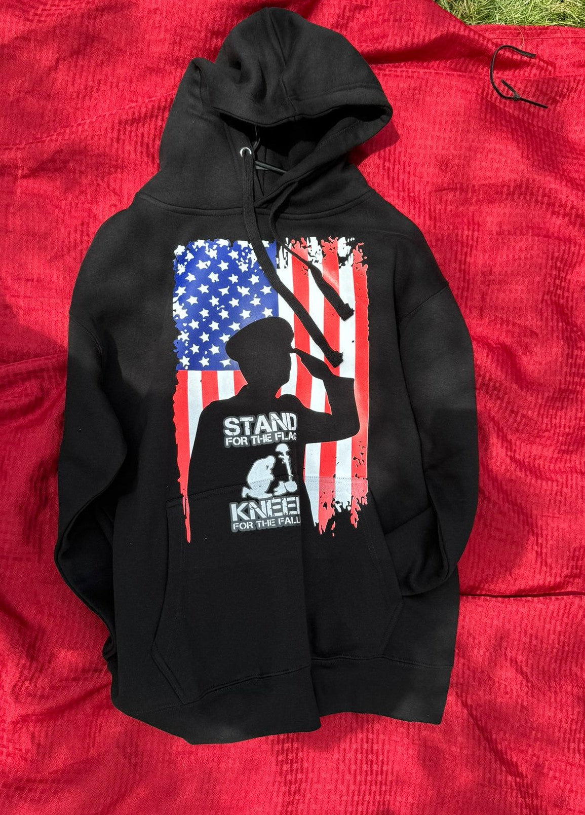 Patriotic Hoodie - Stand for the Flag, Kneel for the Fallen