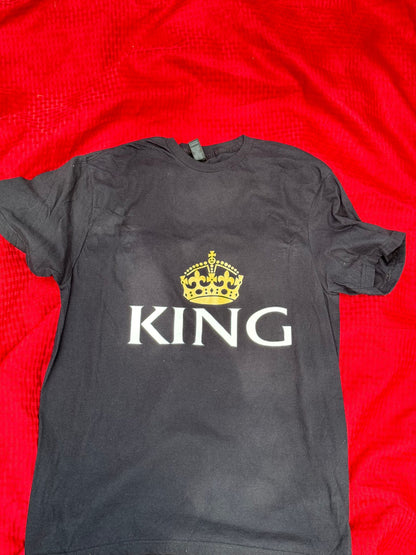 Black King T-Shirt with Crown