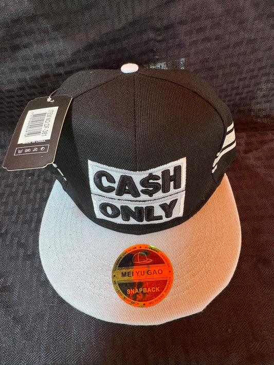 Cash Only Snapback Hat