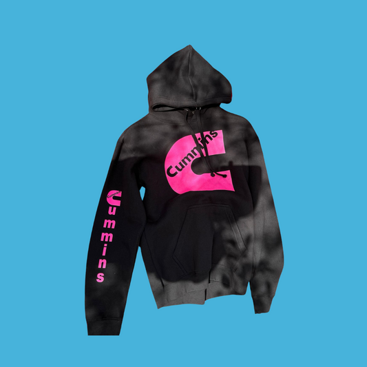 Black Hoodie with Pink Cummins